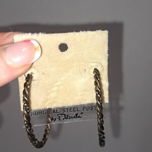 Vintage Pakula Twisted Hoop Earrings